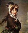 Elisabeth Louise Vigee-le Brun Canvas Paintings - Portrait of a Young Woman